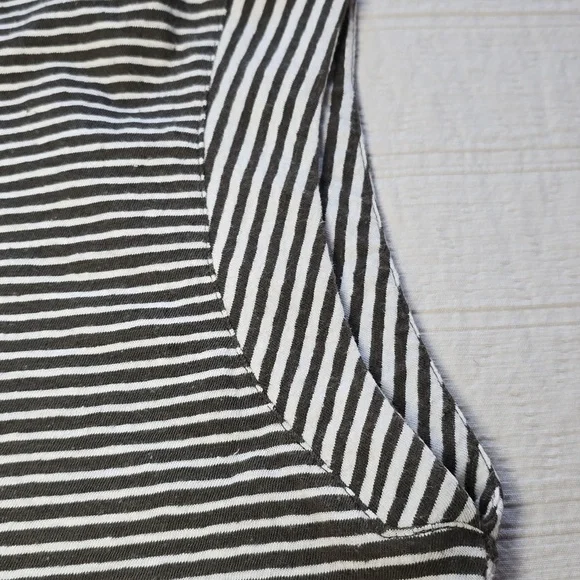 Madewell Structured Tee in Stripe | Coastal Chic Sleeveless Top Women's XXS - Picture 5 of 12